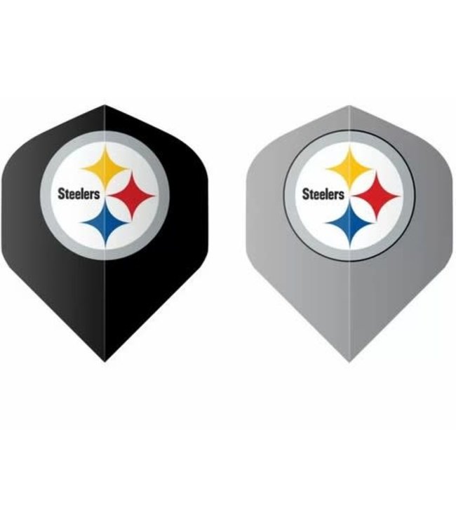 NFL Pittsburg Steelers Flight Set - 1 set of 3 Black or Gray Dart Flights