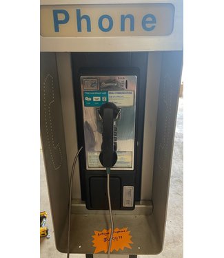Antique METAL PAY PHONE with Metal Stand