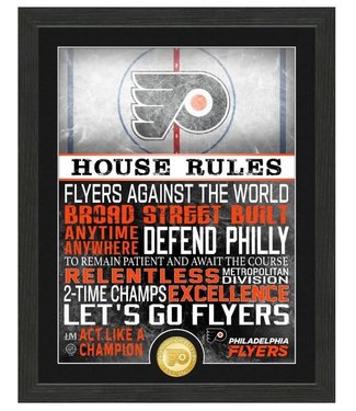 Philadelphia Flyers House Rules Bronze Coin Photo Mint Picture