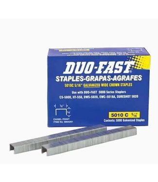 Duo-fast Pool Table Staples Duo-Fast 5008-C 1/4" Galvanized Wide Crown Stapled - 5000