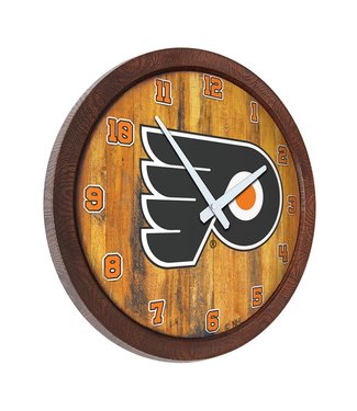 The Fan-Brand NHPHL-560-01 Philadelphia Flyers Faux Barrel Top wall clock