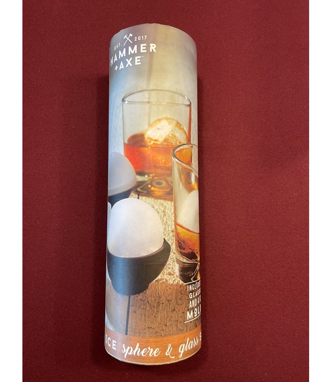 Hammer and Axe Ice Sphere Glass Set RR Games