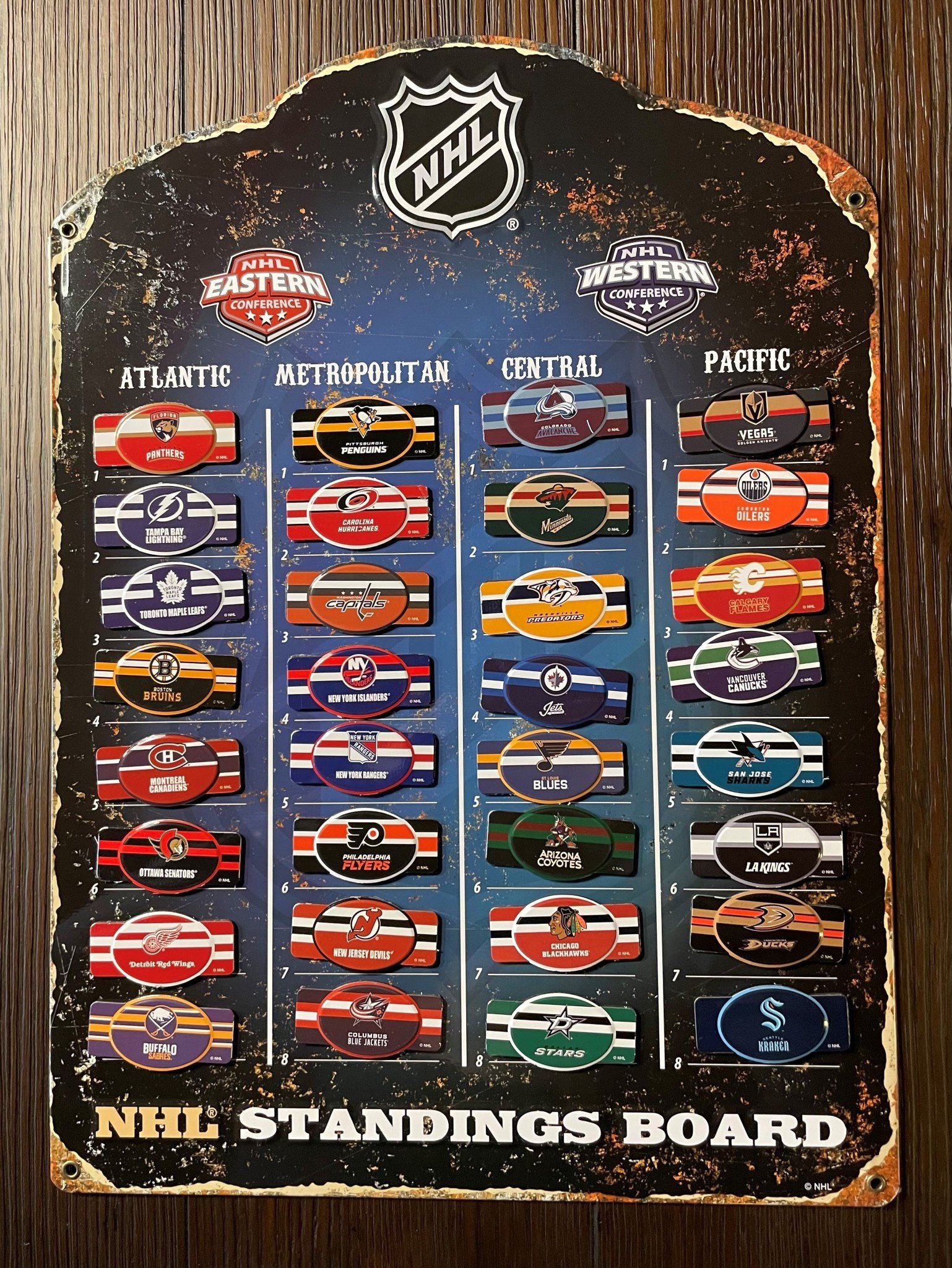 NFL Football Magnetic Standings Display Board