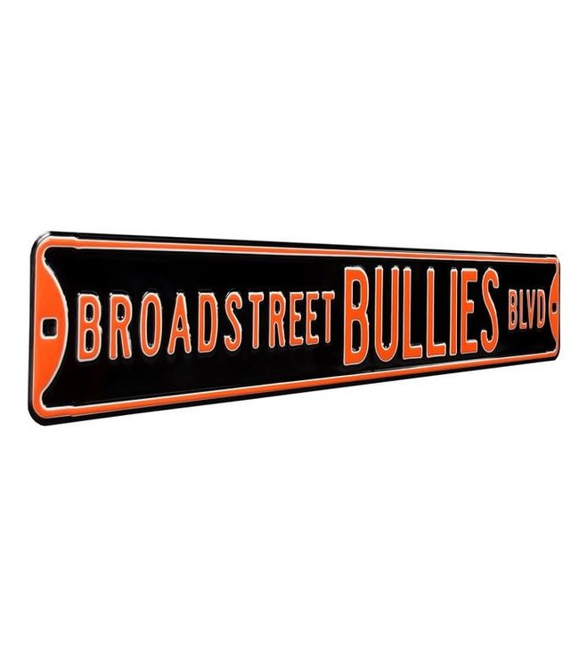 Authentic Street Signs Broad Street Bullies BLVD Philadephia Flyers Metal  Street Sign 6" x 36"