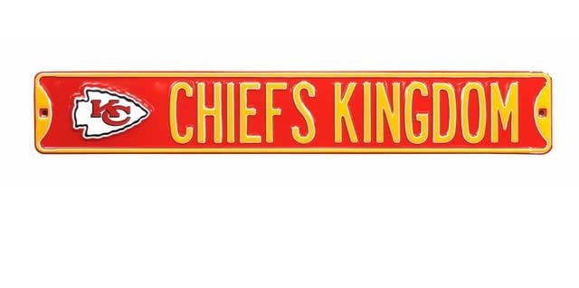 Kansas City Chiefs 6'' x 36'' Steel Street Sign 