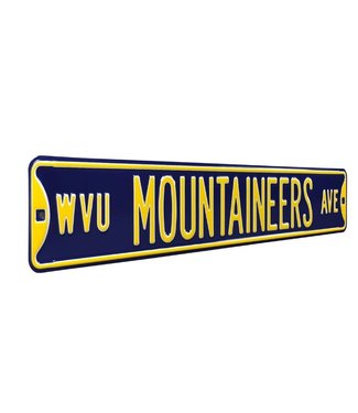 Authentic Street Signs WVU West Virginia University Mountaineers Ave Metal Street Sign 6" x 36"