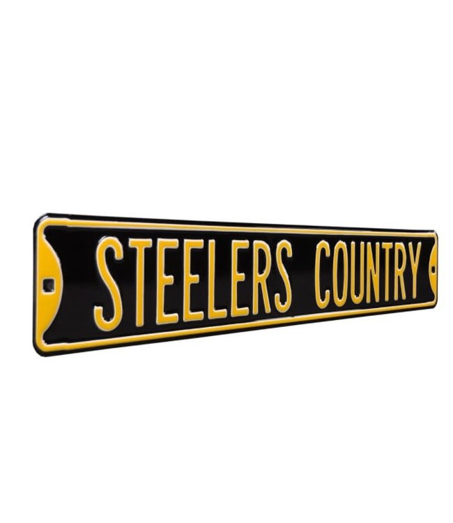 Authentic Street Signs Pittsburg Steelers Country Metal Street Sign 6" x 36"