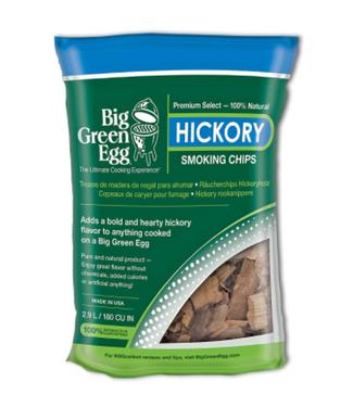 Big Green Egg 113986 Big Green Egg All Natural Hickory Wood Smoking Chips 180 cu in