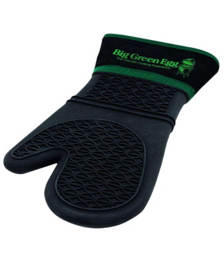 Big Green Egg 117083 Big Green Egg Silicone Black/Green Heat-Resistant Grilling Mitt with Fabric Cuff 1 pc