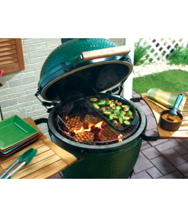 120717 Big Green Egg Large Half Moon Perforated Grid NONSTICK ALUMINUM