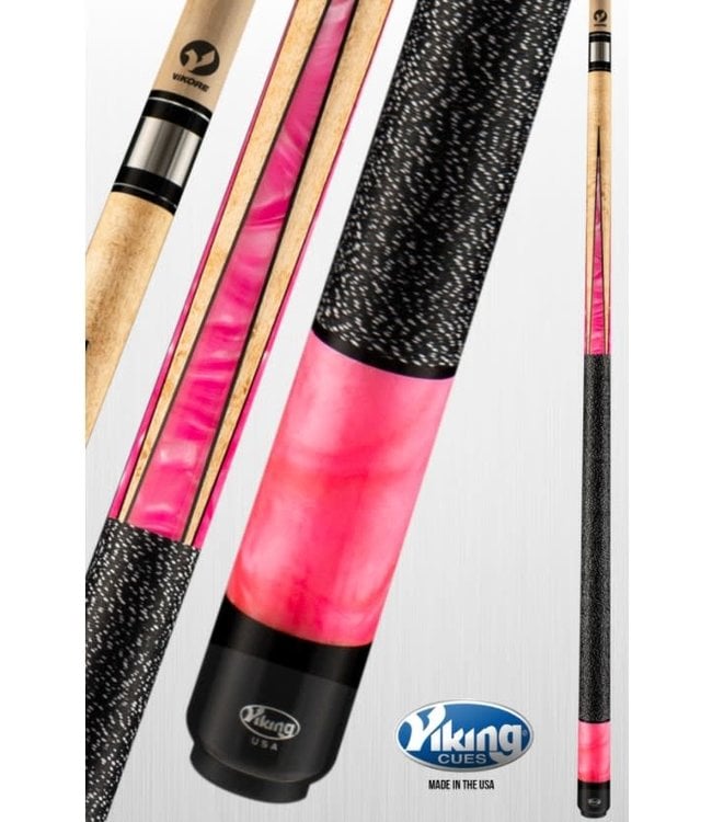 Viking cue Viking B4004 BLACK PINK w/ LINEN WRAP Cue Stick