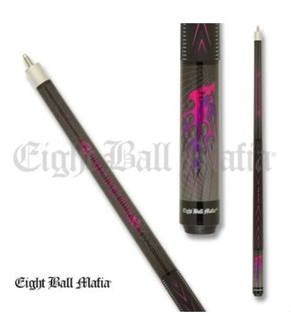 EIGHT BALL MAFIA Eight Ball Mafia EBM31 Grey w/Pink & Purple Flames Cue Stick