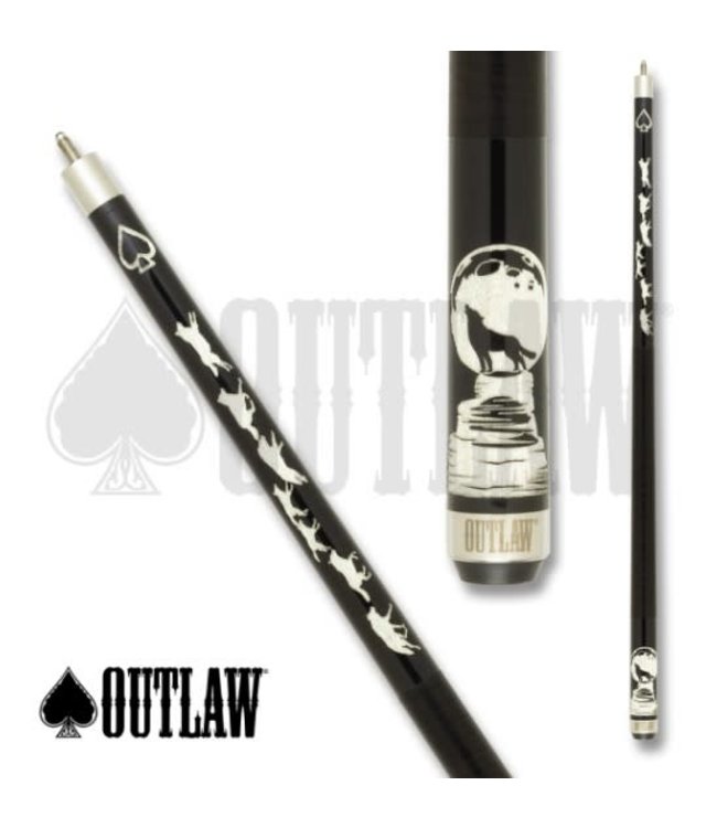 Outlaw OL58 Black Howl at the Moon Cue Stick