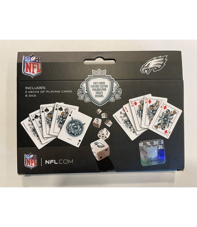 2 Pack Cards and Dice Set Eagles RR Games