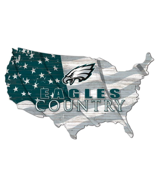 Philadelphia Eagles USA SHAPE FLAG CUTOUT 1001