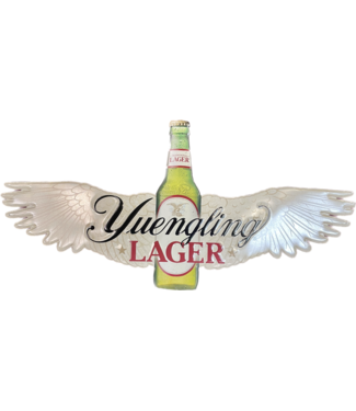 Yuengling Lager Bottle Wings Metal Sign 44" x 22"