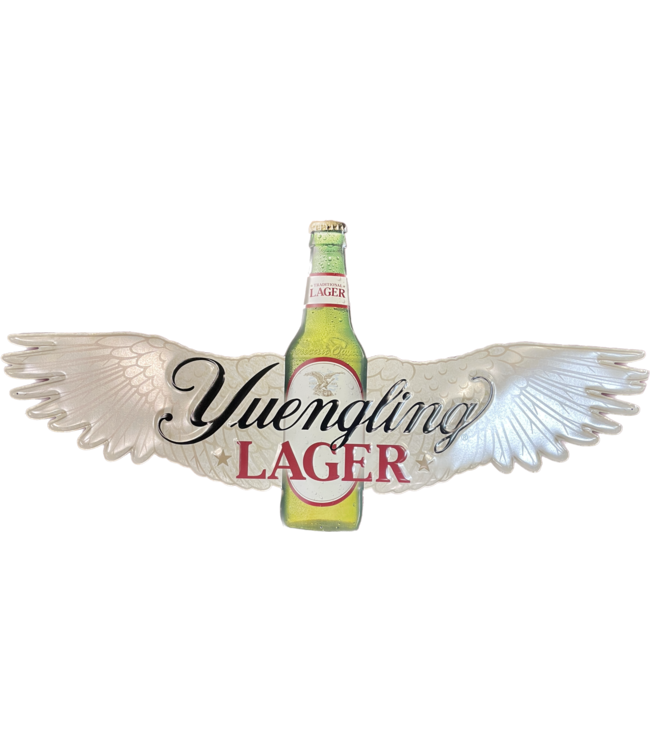 Yuengling Lager Bottle Wings Metal Sign 44" x 22"