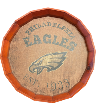 0938S-16" Established Date barrel Top-PHILADELPHIA EAGLES 17" x 17" x 5"