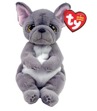 TY French Bulldog Beanie Bellies Wilfred Dog 6" Plush Stuffed Animal