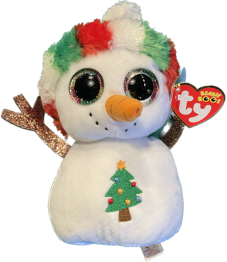 TY TY Misty Snowman Plush Stuffed Animal Beanie Baby