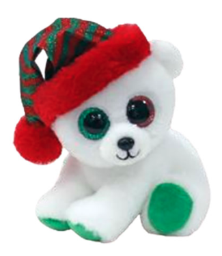 TY TY Paxton Polar Bear Multi Plush Stuffed Animal Beanie Baby