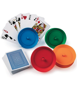 Circle Shaped Hands-Free Playing Card Holders, 4-pack