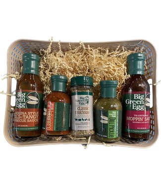 Big Green Egg Big Green Egg Grill Gift Basket - Carolina Bold & Tangy BBQ Sauce, Habanero Hot Sauce, Classic Steakhouse Rub, Dill Pickle Hot Sauce & Traditional Moppin' Sauce