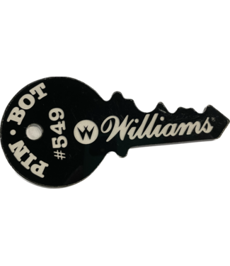 Williams PIN BOT #549 Pinball Machine Promotional Plastic Key Chain Fob
