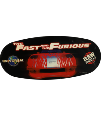 Raw Thrills The Fast and the Furious Raw Thrills Arcade Driving Game Decal