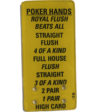 Maverick Pinball Plastic Poker Hand Part