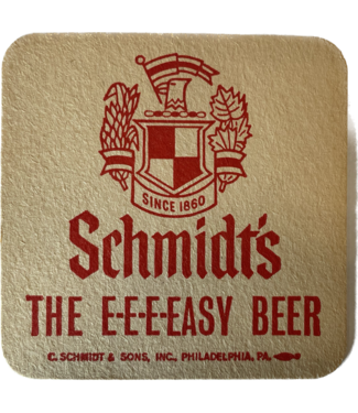 Vintage Schmidt's The E-E-E-Easy Beer Coaster - Set of 10