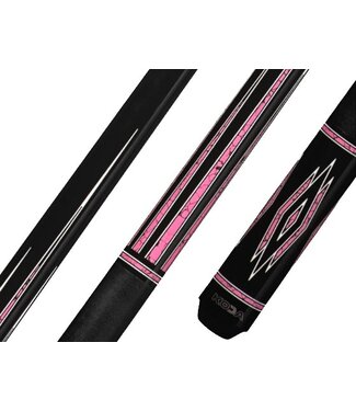 K2 KL140 LD BLACK & PINK CUE STICK W/ 12.5MM SHAFT