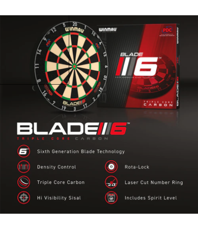Winmau Blade 6 Triple Core Steel Tip Dartbaord RR Games