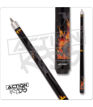 Action Action Dragon Flames JR20 48in Short Cue Stick
