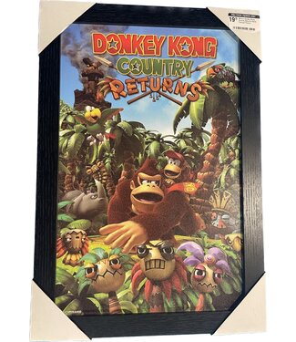 NAMCO Namco Donkey Kong Country Returns Black Framed Picture 19x13