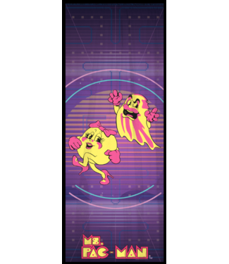 NAMCO MS. PAC MAN TAPESTRIE  TAPESTRY WALL HANGING