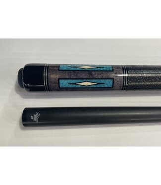 Pechauer P20S-AQ Custom Peachauer Cue Stick - Aqua Blue with Rogue 12.4 Carbon Fiber Shaft