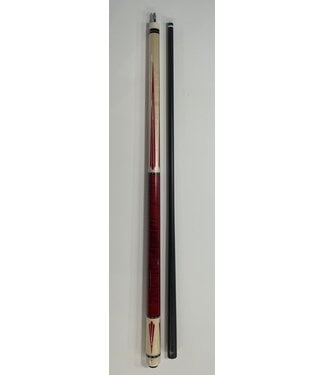 Pechauer JP07R-R Pechauer Red Custom Cue Stick with Rogue 12.4mm Carbon Fiber Shaft