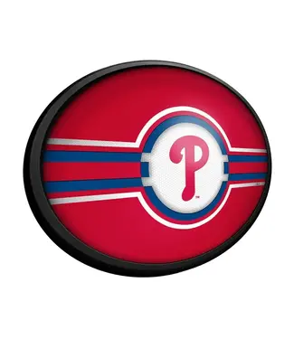 MLB MBPHIL-140-02A Phillies: Oval Slimline Lighted Wall Sign