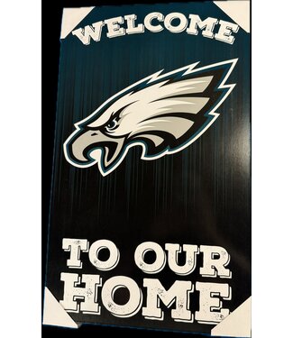 MRL SPORTS 22" X 13.5" X 1" PHILADELPHIA EAGLES WELCOME TO OUR HOME PICTURE SIGN