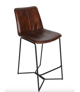 HOME TRENDS Essex 18" Morgan Counter Height Barstool Chair Hand Washed Chestnut