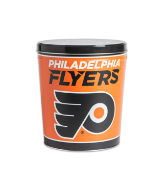 Unique Spltiz Philadelphia Flyers Pretzel Tin. -3-bag Variety Sampler includes 2 bags (Original Splits (11oz), & 1 bag Original Shells (10oz)