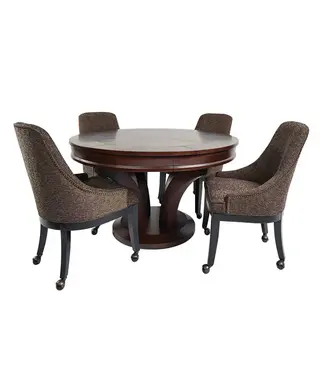 Presidential Hamilton Game Table Set with 4 Chairs - Espresso