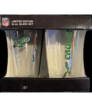NFL Philadelphia Eagles Beer Glass Glasses Set of 2