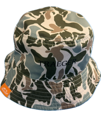 TRAEGER Traeger Reversible Camo  & Orange Bucket Hat