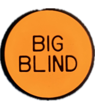 Big Blind - Yellow 1 1/4" Button For Poker Game