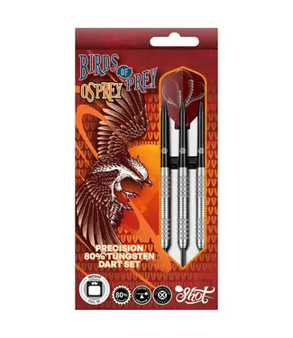 SHOT Birds of Prey Osprey Steel Tip Dart Set - 80% Tungsten