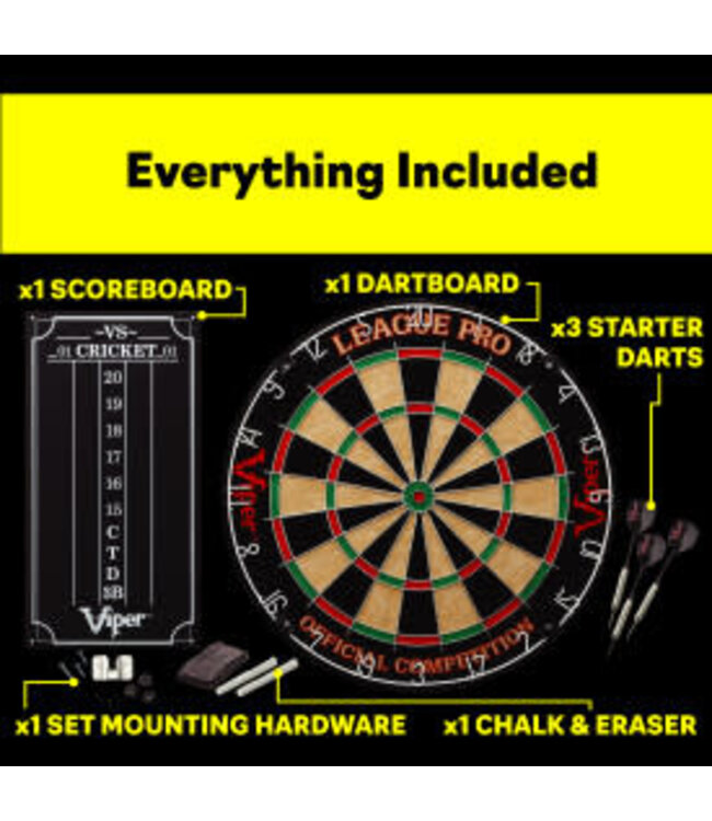 LEAGUE PRO SISAL DARTBOARD SET RR Games