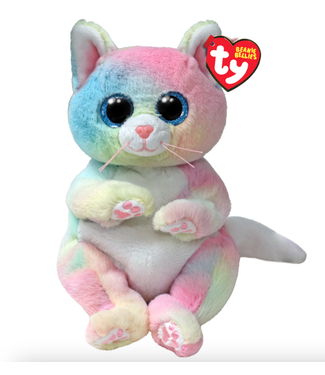 TY Jenni RAINBOW CAT Beanie Bellie Plush Stuffed animal