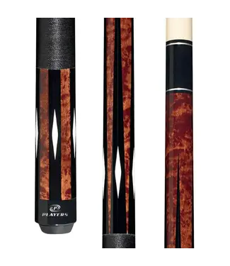 Players G-3350 Cue Stick Players Antique Maple & Black Cue With Black Linen Wrap